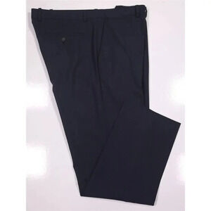 Theory 'New Tailor' Solid Navy Blue Flat Front Slim Fit Wool Dress Pants 38x30